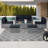 6-Piece Nesting Patio Set with Space-Saving Design, Steel Frame & Tempered Glass Table, Seating for 6