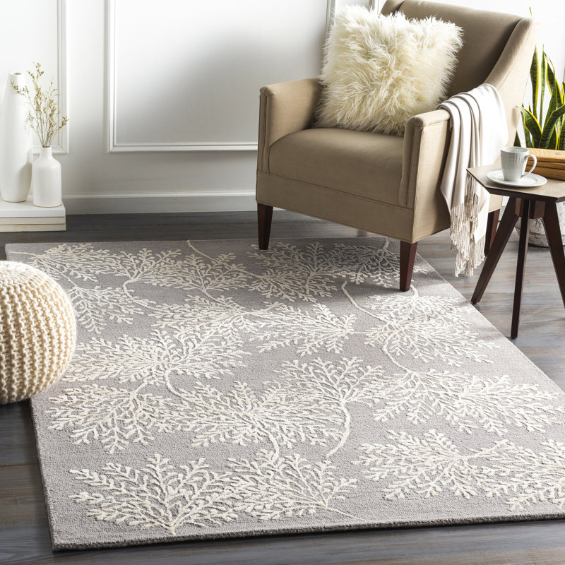 Palm Floral Indoor Rug, Rectangle 6' x 9'
