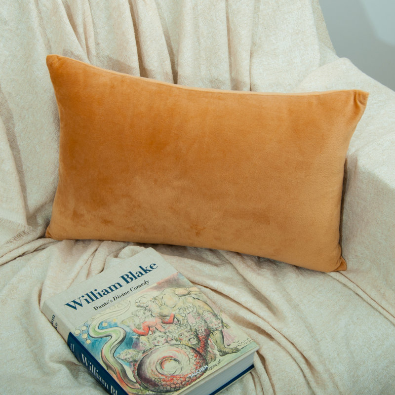 Housse de coussin rectangulaire en velours, Chameau