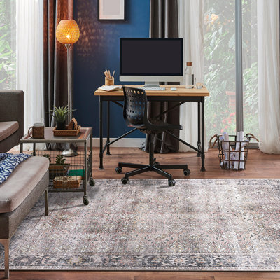 Tapis rétro délavé et lavable à la machine