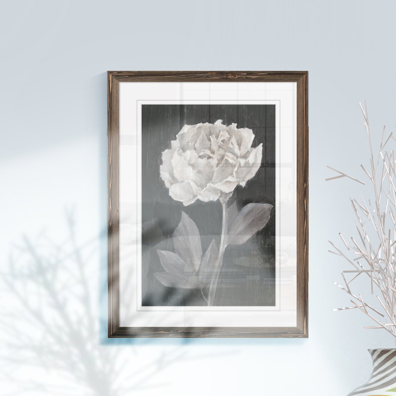 «Black and White Flowers IV» par Paul Cezanne - reproduction d'art encadrée, H 28 po x l 38 po x 1,25 po