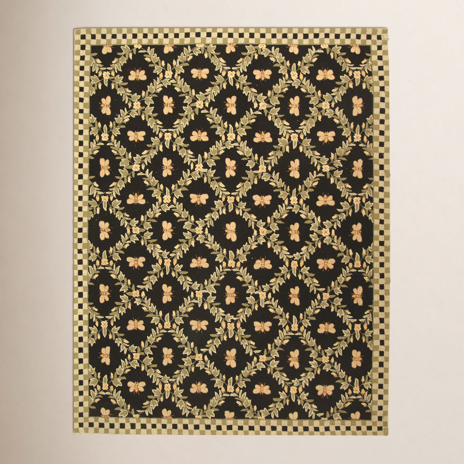 Hand-Hooked Wool Southwestern Rug, Rectangle 6' x 9'