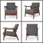 Élégante chaise d'appoint Mid-Century moderne: conception capitonnée intemporelle en gris foncé pour votre espace sophistiqué-1429765727