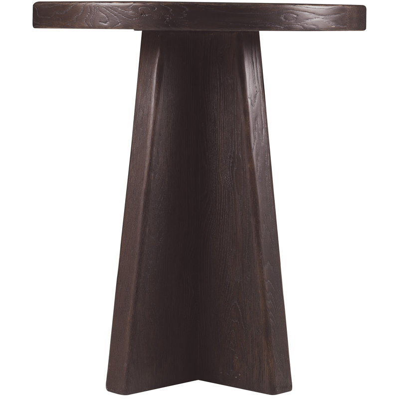 Driftwood Round End Table, Espresso