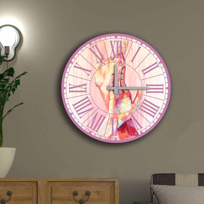 Horloge murale décorative élégante, 19,7 po de diamètre, 100% panneau de fibres à densité moyenne avec une épaisseur de 0,2 po | Nécessite 1 pile AA (non incluse) | Parfait pour la décoration intérieure, l'esthétique moderne et l'élégance intemporelle