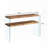 MDF Console Table, Big Side Table, Walnut Tempered Glass Desk,Entry Table