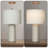 23" Modern Decorative Ceramic Table Lamp with Textured Finish and Linen Shade for Bedroom, Living Room or Nightstand-520236969