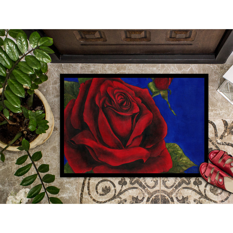 Tapis d'extérieur antidérapant Topton Rose, Rectangle 2 pi x 3 pi