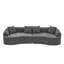 Canapé modulaire incurvé modulaire de 106 po de largeur, sans assemblage, canapé en nuage de chenille avec support mi-ferme-1280217593