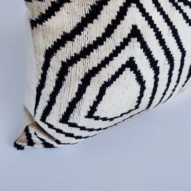 Frye Feather Throw Pillow, Ikat 23