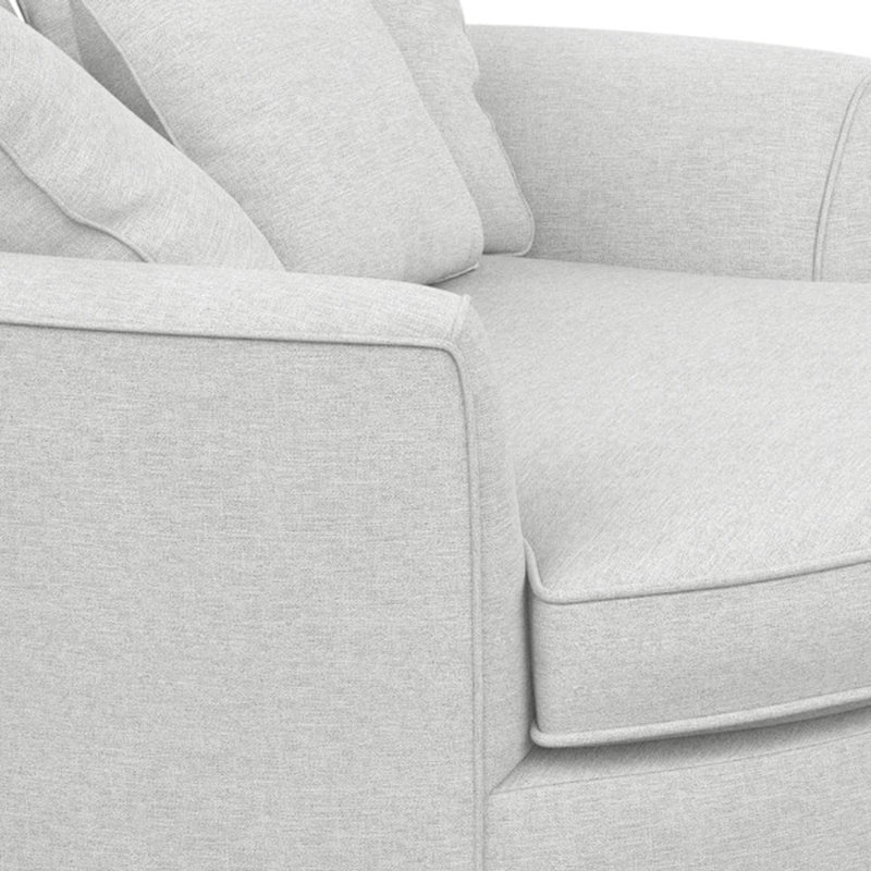 Ashonte Upholstered Barrel Chair, Jango Snow