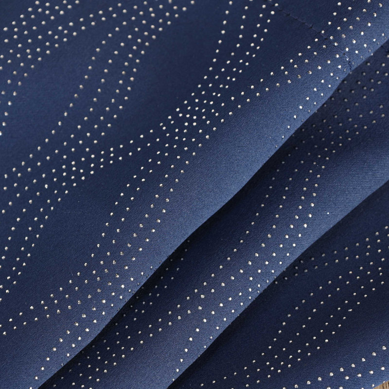 Paire de rideaux obscurcissants en polyester à texture moderne Vedder, Bleu marine, l 26 po x L 84 po