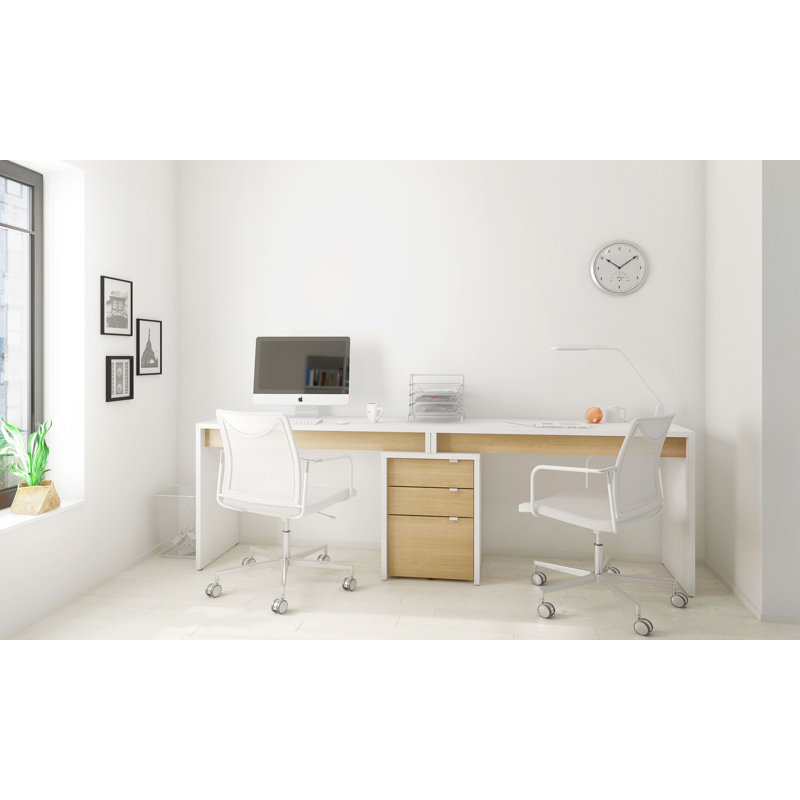 Ensemble de bureau d'écriture Second Avenue, Érable naturel / blanc