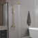2-Spray Round Wall Bar Shower Kit With Hand Shower Dual Cross Handles Mixer Shower System Taps