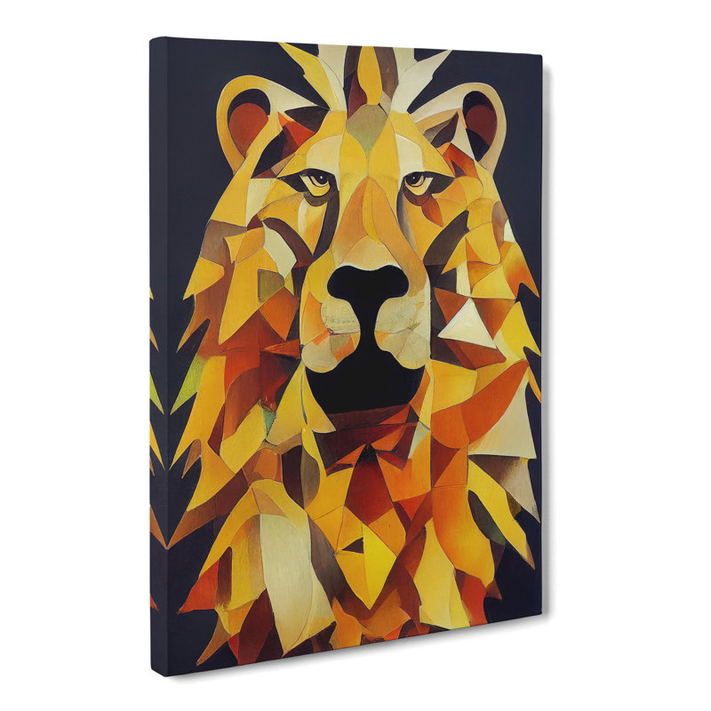 Lion Abstract Vol.6 - Wrapped Canvas, 50cm H x 35cm W x 3cm D