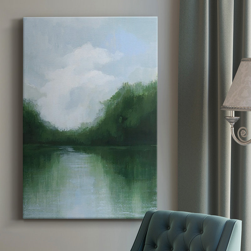 Toile tendue avec châssis Mossy Reflections II, H 12 po x l 8 po x P 1 po