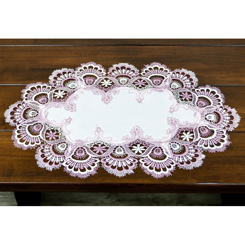 Napperon Mauve Rose, L 14 po x L 21 po