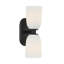 Applique murale Aldegonde à 2 lumières, noir mat-129437217
