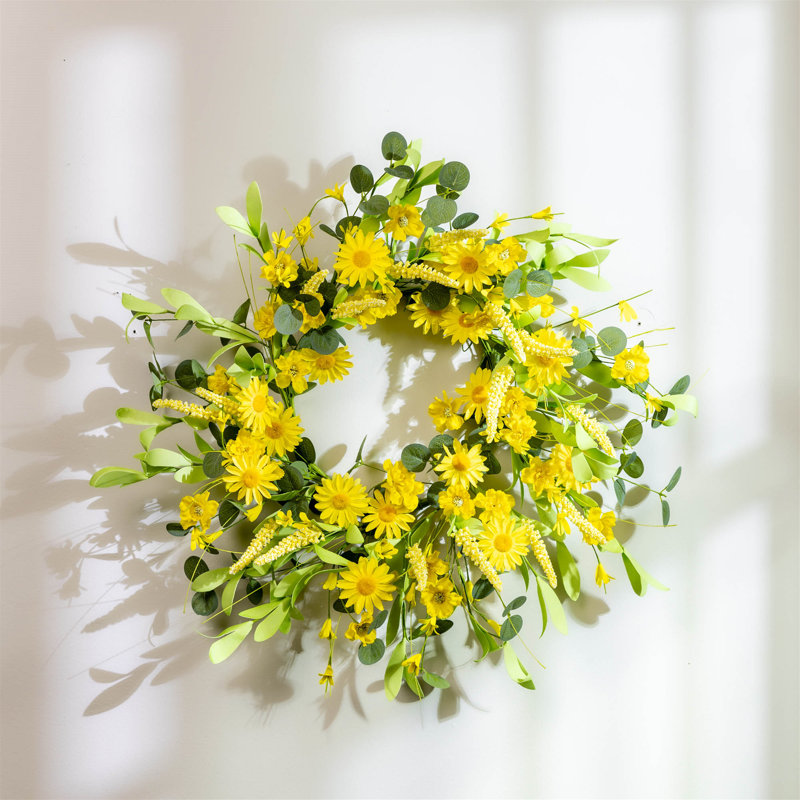 Mini couronne de fleurs sauvages 22 po