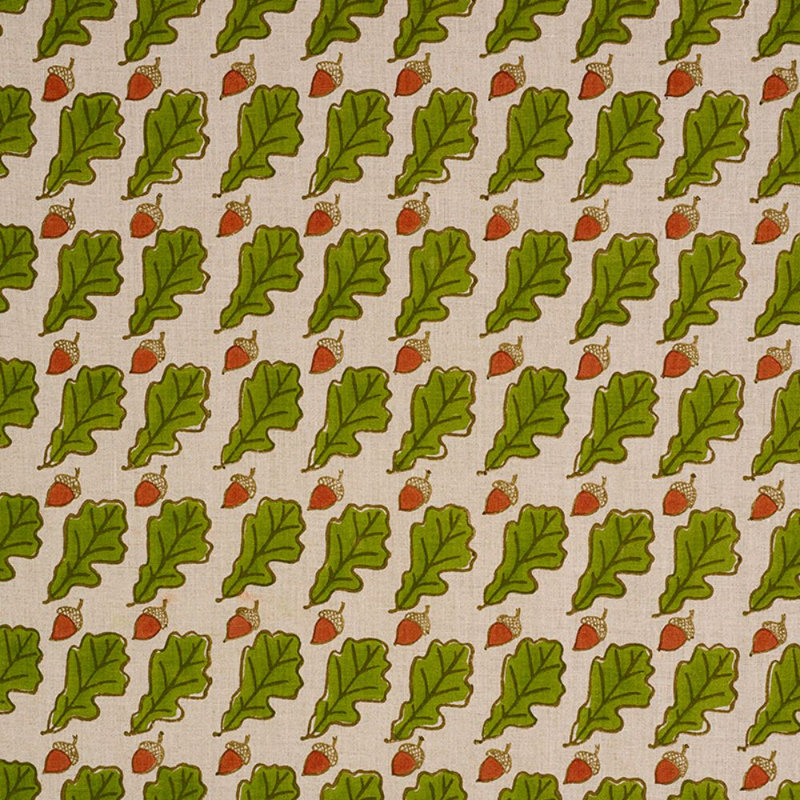 Schumacher x Molly Mahon Oak Fabric, Green