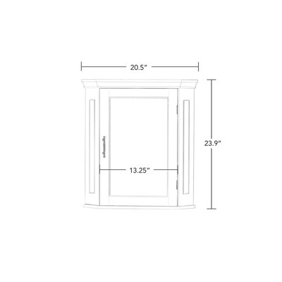 Rangement mural de coin pour salle de bain RiverRidge Somerset