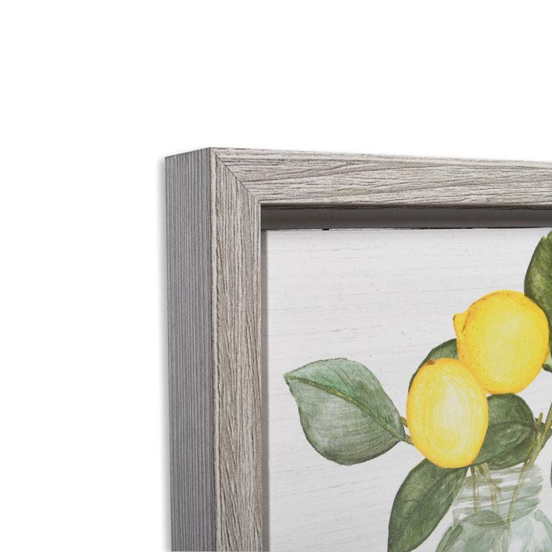 «Lemonade Jars», art mural encadré en boîte inversée 8 po x 8 po, par Prinz (ensemble de 2)