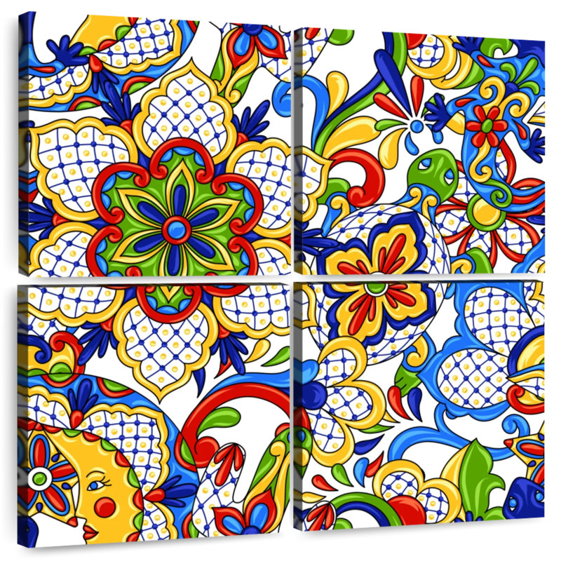Fleurs de Kerner Talavera audacieuses Kerner, H 38 po x l 38 po