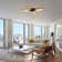 LED ceiling light 3-light Dimmable Modern Oval design with remote control Haak 85cm