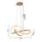 Modern 4 Light LED Gold Chandelier