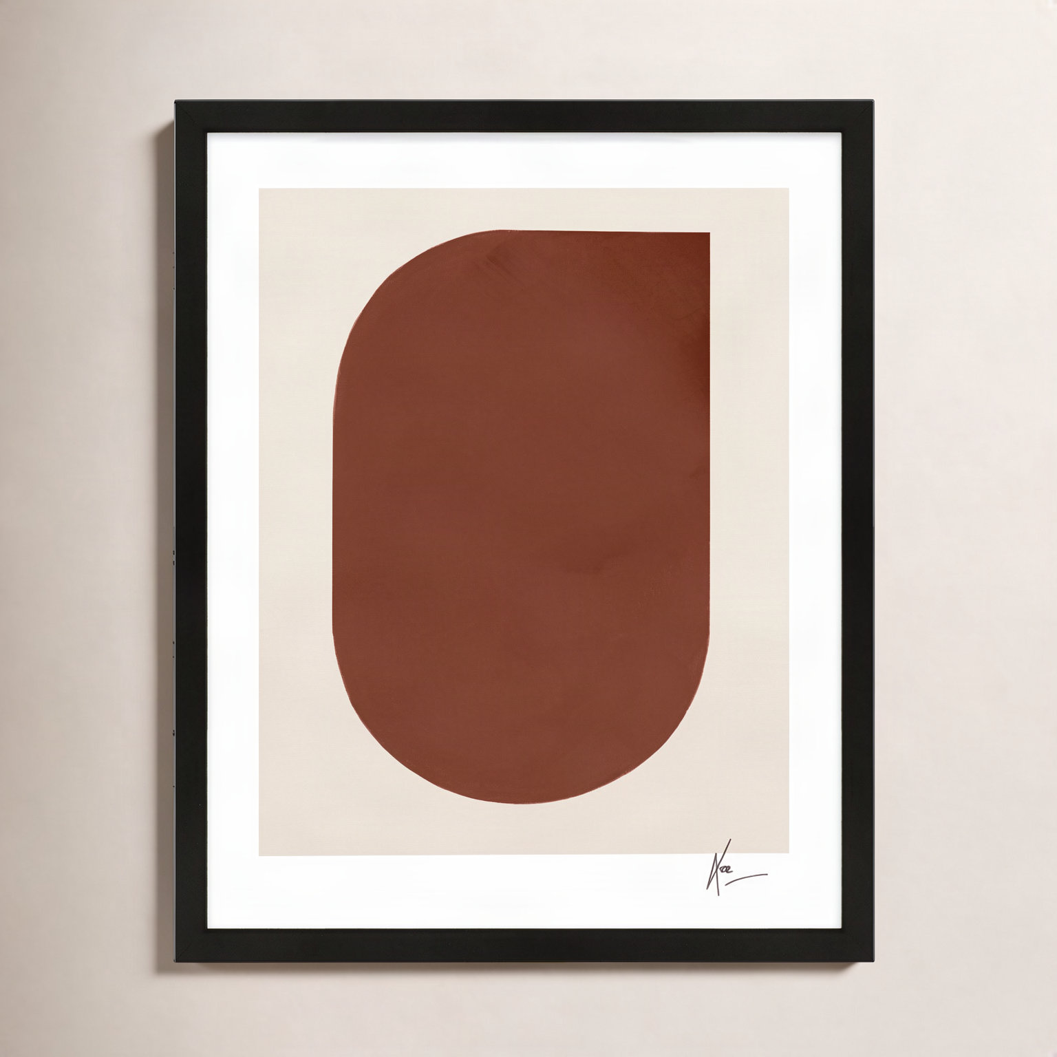 Keyhole "Keyhole 2" Painting by Lee Lessem, Black Framed, 25" H x 20" W x 1.25" D