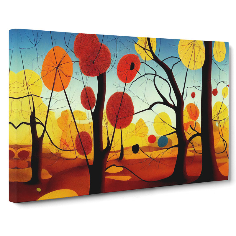 Autumn Forest Trees - Wrapped Canvas, 50cm H x 76cm W x 3cm D
