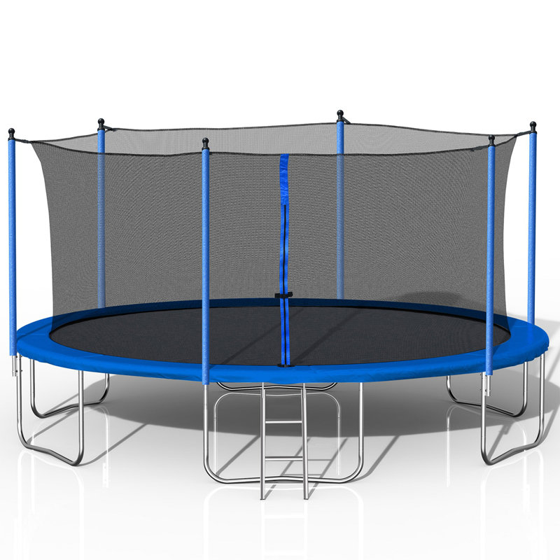 14FT  Trampoline With Safety Enclosure Net,Heavy Duty Jumping Mat And Spring Cover Padding For Kids And Adults,  Ladder