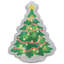 Décoration de fenêtre 12,5 po avec arbre de Noël holographique illuminé