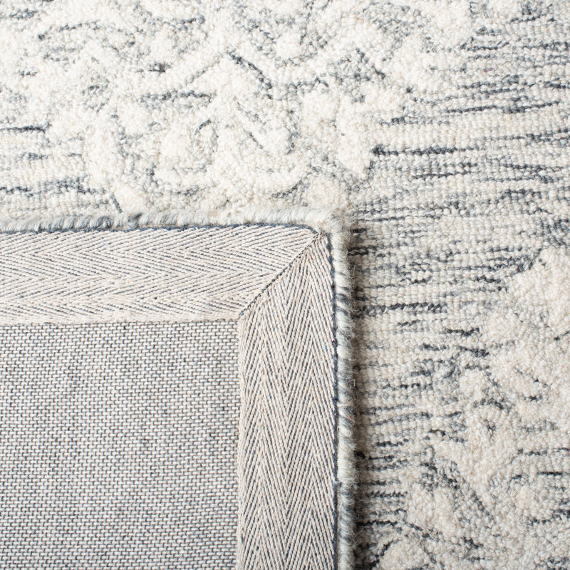 Iberia Hand Tufted Wool And Cotton With Latex Geometric Rug, Runner 2'3" x 8'