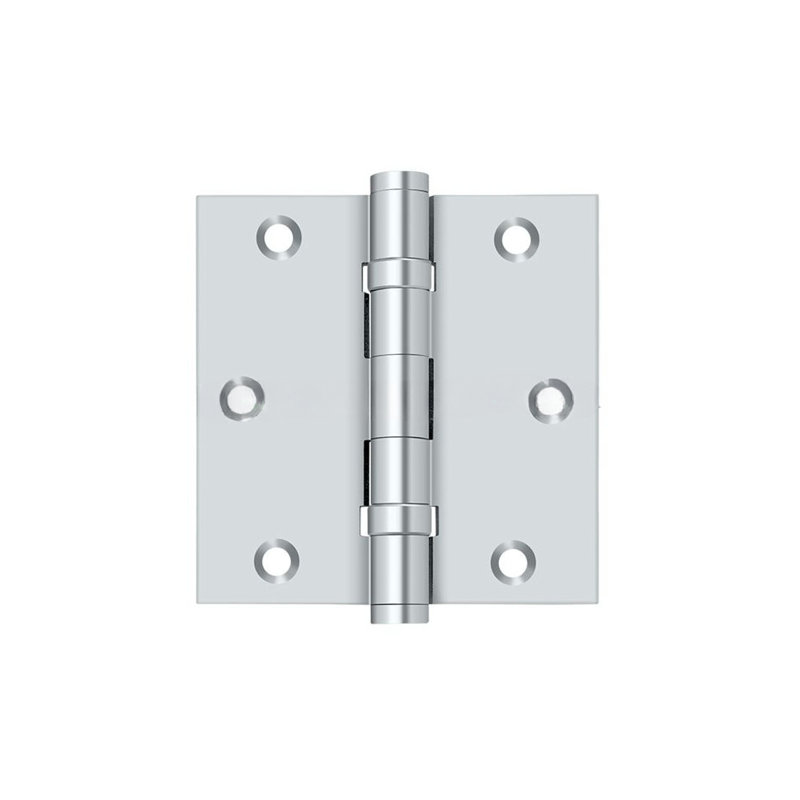 102'' x 102'' Butt Bearing Hinge, Polished Chrome