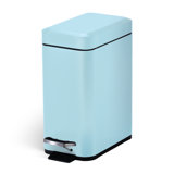 1.3 Gallon Slim Stainless Steel Trash Can with Step-On Pedal and Slow Closing Lid