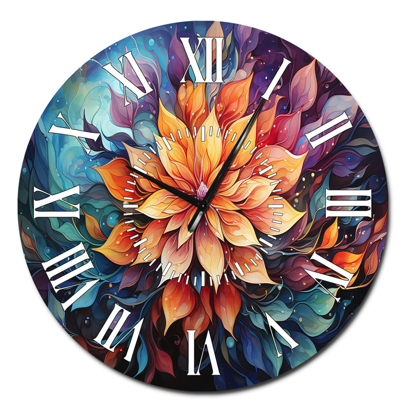 Horloge murale méditation «Mindfulness Mandala I», Surdimensionné