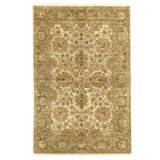 Hand Knotted Wool Oriental Area Rug in Camel And Brown