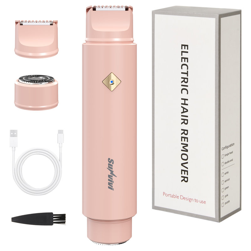 Tondeuse électrique 2 en 1 pour femme, Rose