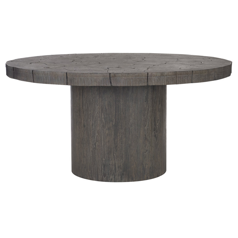 Madura 60'' Round Teak Dining Table in Smoked Truffle