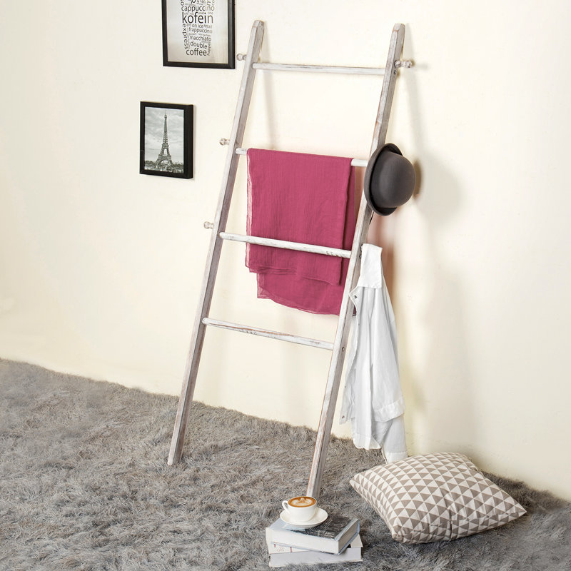 Solid Wood 5.5 ft Blanket Ladder
