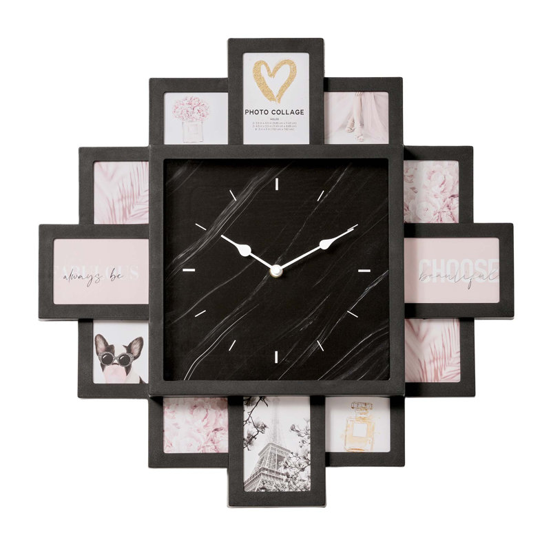 Horloge murale Yamikani, Noir