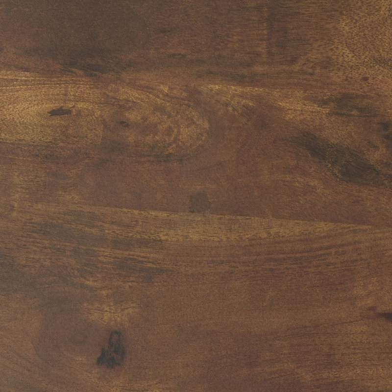 Table de bout rustique contemporaine en bois de manguier massif l 16 po Robbie avec fonction polyvalente, Noyer brun