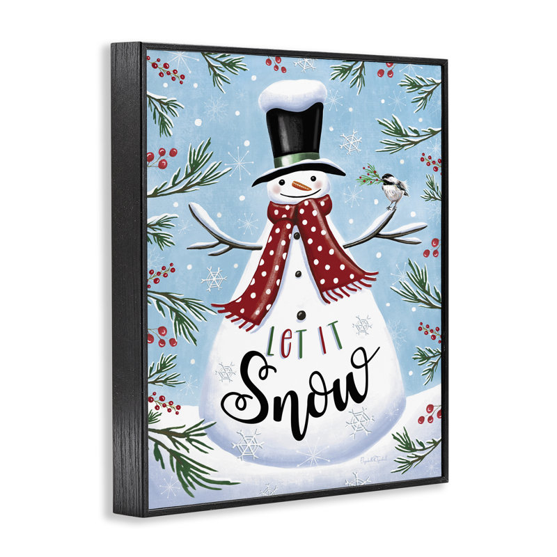 Let It Snow, art de la giclée encadrée par Elizabeth Tyndall, Giclée encadrée noir minuit, H 20 po x l 16 po