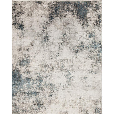 Santorini Abstract Area Rug in Gray