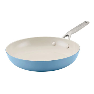 Poêle à frire en céramique anodisée dure KitchenAid - Pistache de 12,25 po / 31 cm