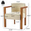 Fauteuil rembourré avec structure en bois d'hévéa (ensemble de 2)