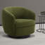 Fauteuil demi-tonneau pivotant rembourré Marcy-1472019670