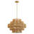 8 - Light Dimmable Hand-woven Rattan Tiered Chandelier