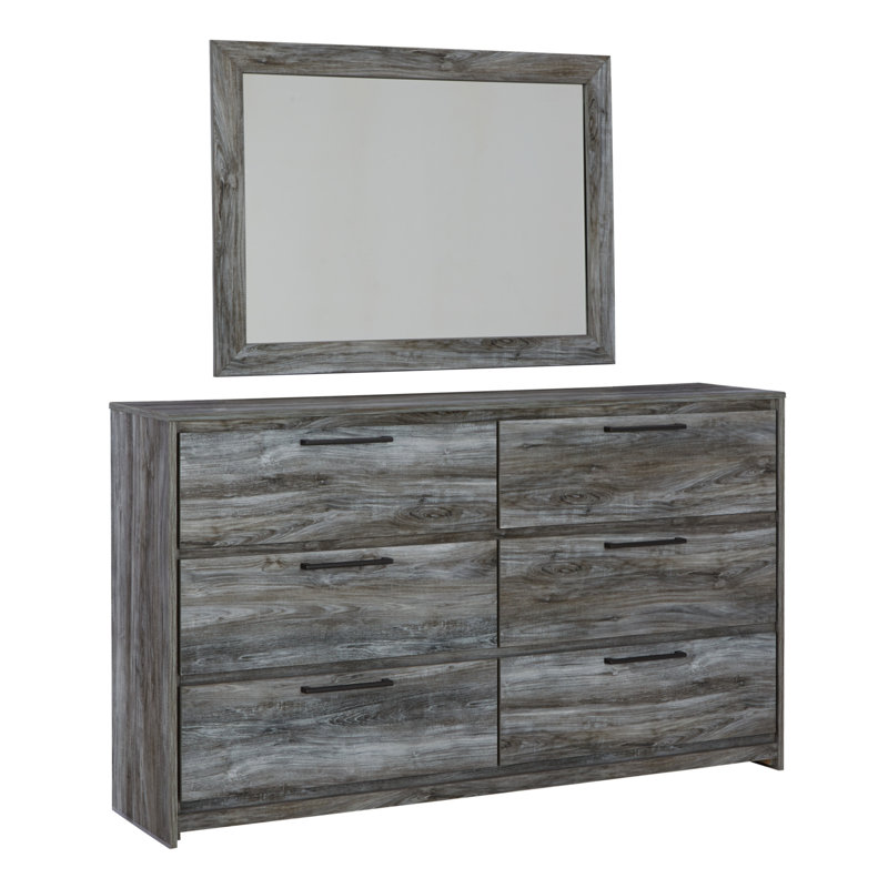 Commode double 6 tiroirs avec miroir Kaisee